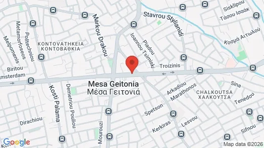 Apartments for rent i Mesa Geitonia - kort over placeringen