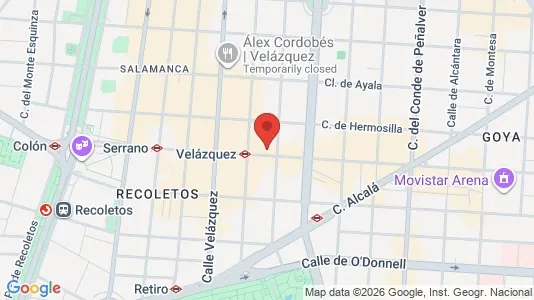 Apartments for rent i Madrid Salamanca - kort over placeringen