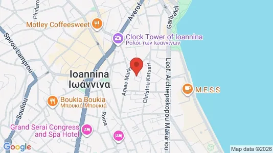 Apartments for rent i Ioannina - kort over placeringen