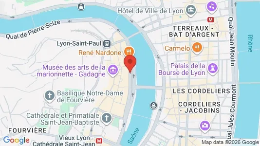 Apartments for rent i Lyon - kort over placeringen