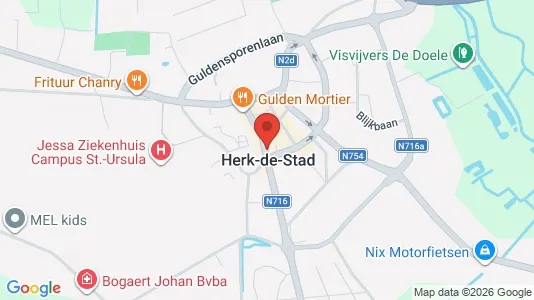 Apartments for rent i Herk-de-Stad - kort over placeringen