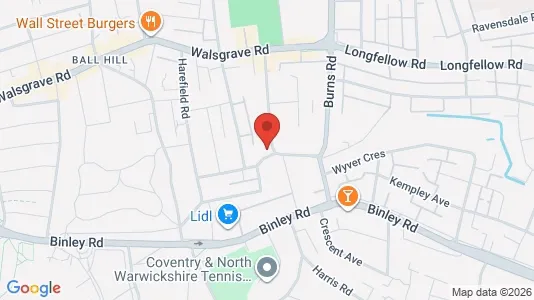 Apartments for rent i Coventry - West Midlands - kort over placeringen