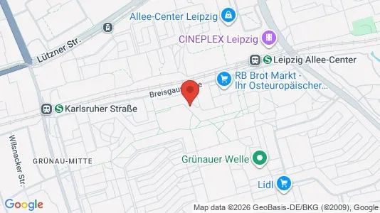 Apartments for rent i Leipzig - kort over placeringen