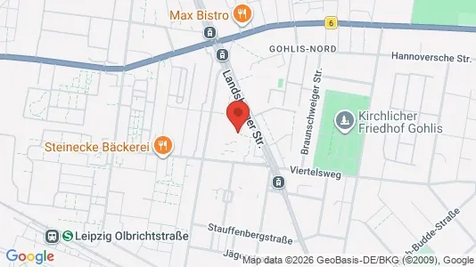 Apartments for rent i Leipzig - kort over placeringen