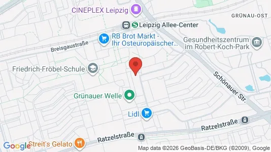 Apartments for rent i Leipzig - kort over placeringen