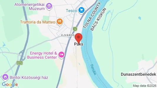 Apartments for rent i Paksi - kort over placeringen