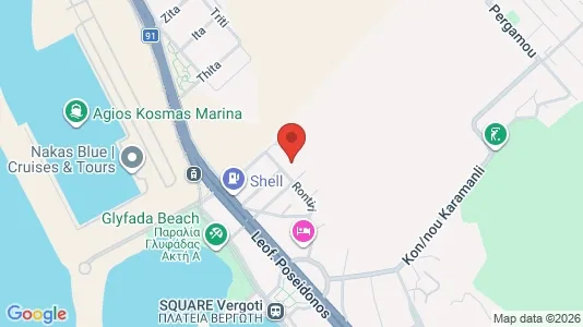 Apartments for rent i Glyfada - kort over placeringen