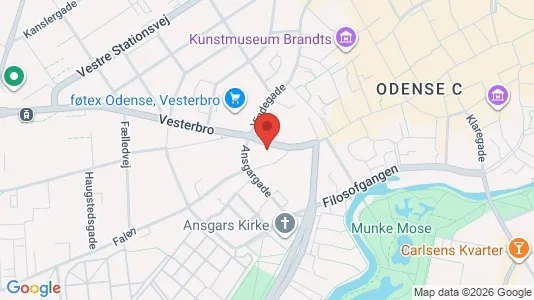 Apartments for rent i Odense C - kort over placeringen