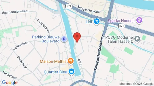 Apartments for rent i Hasselt - kort over placeringen