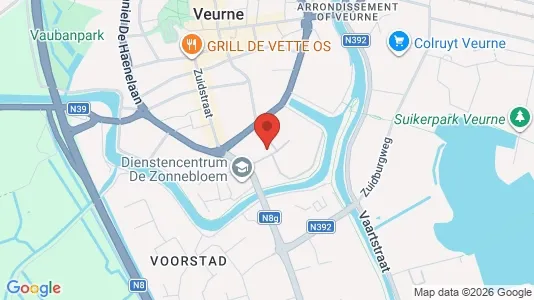 Apartments for rent i Veurne - kort over placeringen