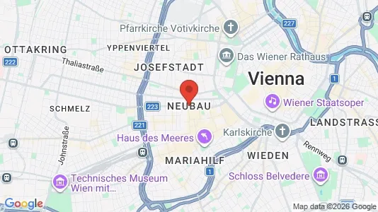 Apartments for rent i Wien Neubau - kort over placeringen