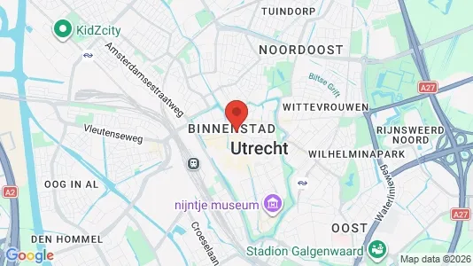 Apartments for rent i Utrecht Binnenstad - kort over placeringen