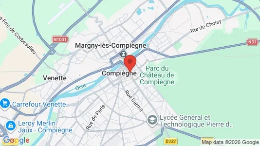Apartments for rent i Compiègne - kort over placeringen
