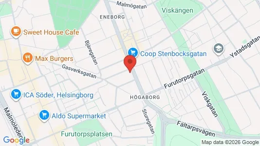 Apartments for rent i Helsingborg - kort over placeringen