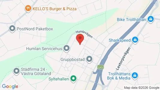 Apartments for rent i Trollhättan - kort over placeringen