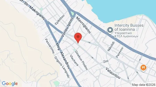 Apartments for rent i Ioannina - kort over placeringen