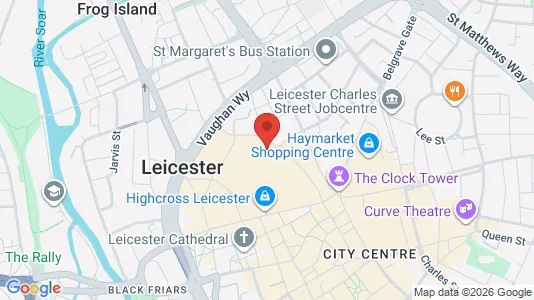 Apartments for rent i Leicester - Leicestershire - kort over placeringen