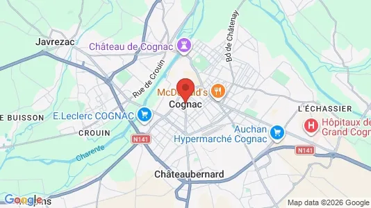Apartments for rent i Cognac - kort over placeringen