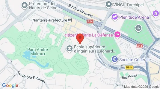 Rooms for rent i Nanterre - kort over placeringen