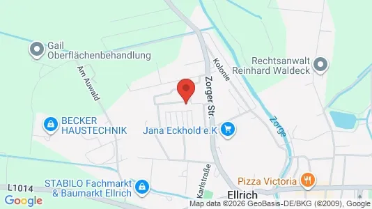 Apartments for rent i Nordhausen - kort over placeringen