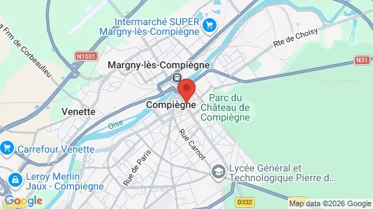 Apartments for rent i Compiègne - kort over placeringen