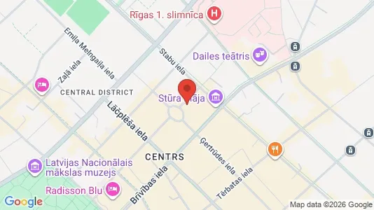 Apartments for rent i Riga Centrs - kort over placeringen