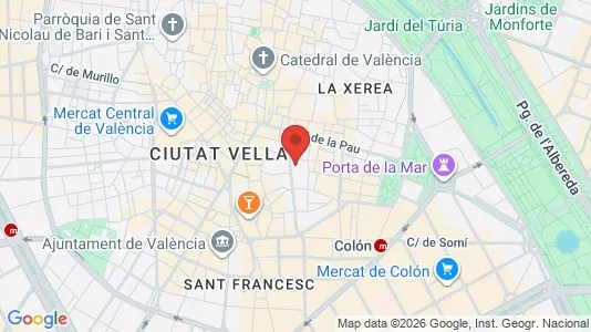 Apartments for rent i Valencia Ciutat Vella - kort over placeringen