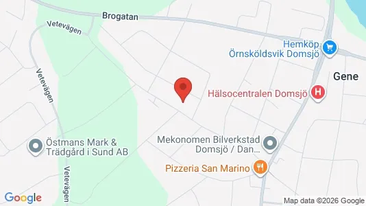 Apartments for rent i Örnsköldsvik - kort over placeringen