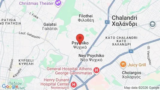 Apartments for rent i Psychiko - kort over placeringen