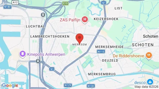 Apartments for rent i Antwerp Merksem - kort over placeringen
