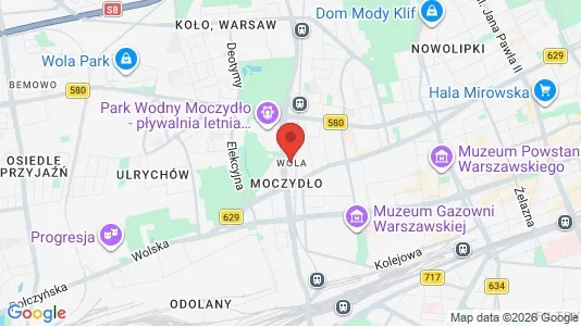 Apartments for rent i Warszawa Wola - kort over placeringen