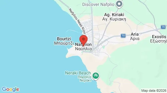 Apartments for rent i Nafplio - kort over placeringen