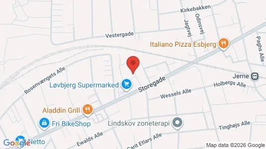Apartments for rent i Esbjerg Center - kort over placeringen