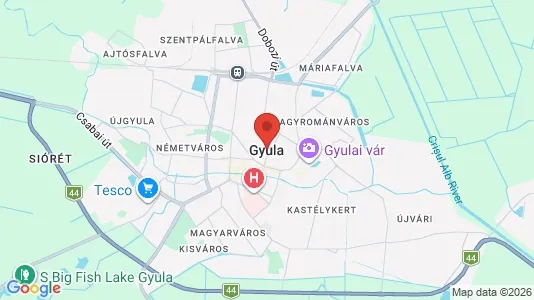 Apartments for rent i Gyulai - kort over placeringen