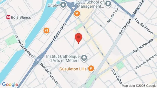 Apartments for rent i Lille - kort over placeringen