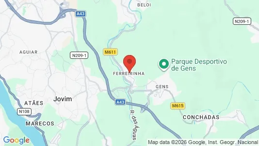 Apartments for rent i Gondomar - kort over placeringen