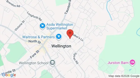 Apartments for rent i Wellington - Somerset - kort over placeringen