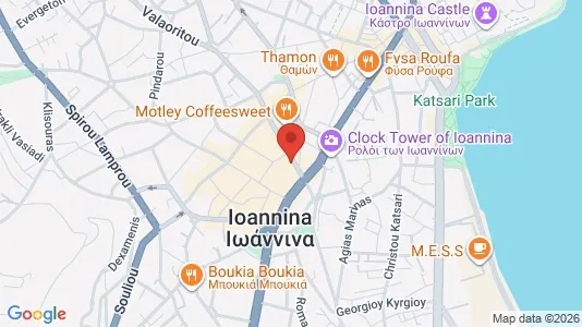 Apartments for rent i Ioannina - kort over placeringen