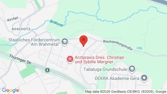 Apartments for rent i Gera - kort over placeringen