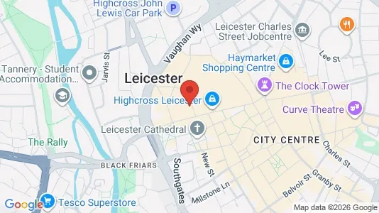 Apartments for rent i Leicester - Leicestershire - kort over placeringen