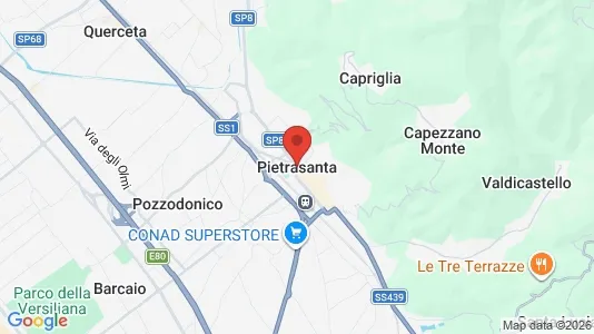 Houses for rent i Pietrasanta - kort over placeringen