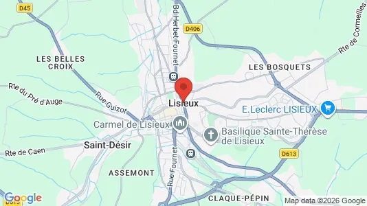 Houses for rent i Lisieux - kort over placeringen