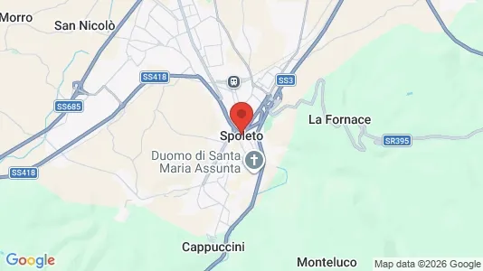 Apartments for rent i Spoleto - kort over placeringen