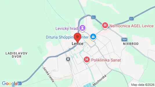 Apartments for rent in Levice - Photo from Google Street View