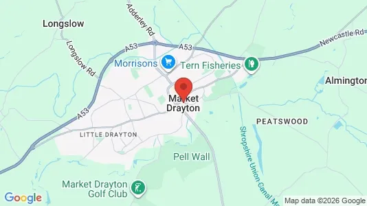 Houses for rent i Market Drayton - Shropshire - kort over placeringen