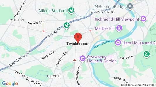 Apartments for rent i Twickenham - Middlesex - kort over placeringen