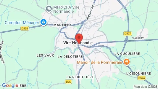 Houses for rent i Vire - kort over placeringen