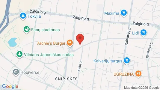 Apartments for rent i Vilnius Šnipiškės - kort over placeringen