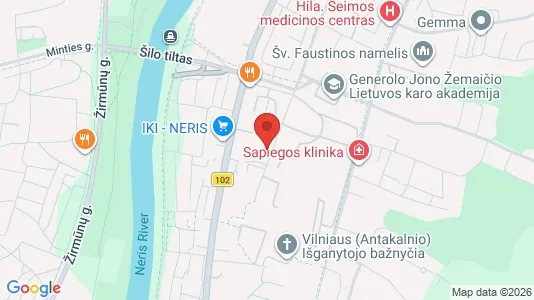 Apartments for rent i Vilnius Antakalnis - kort over placeringen