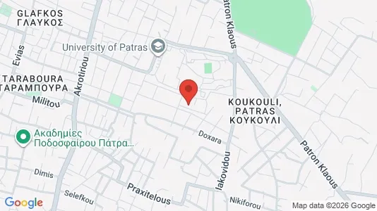 Apartments for rent i Patras - kort over placeringen